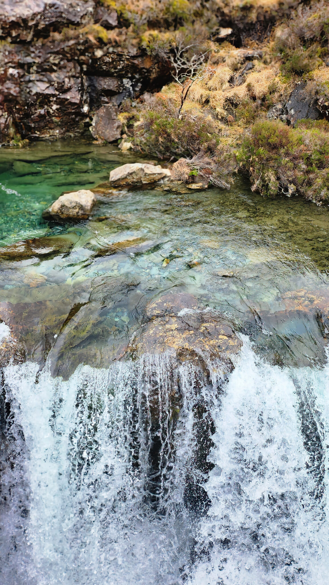 Waterfall in a rocky stream